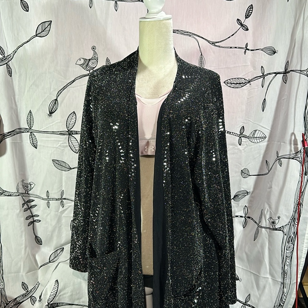 Sparkly LuLaRoe long sweater jacket